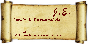 Janák Eszmeralda névjegykártya